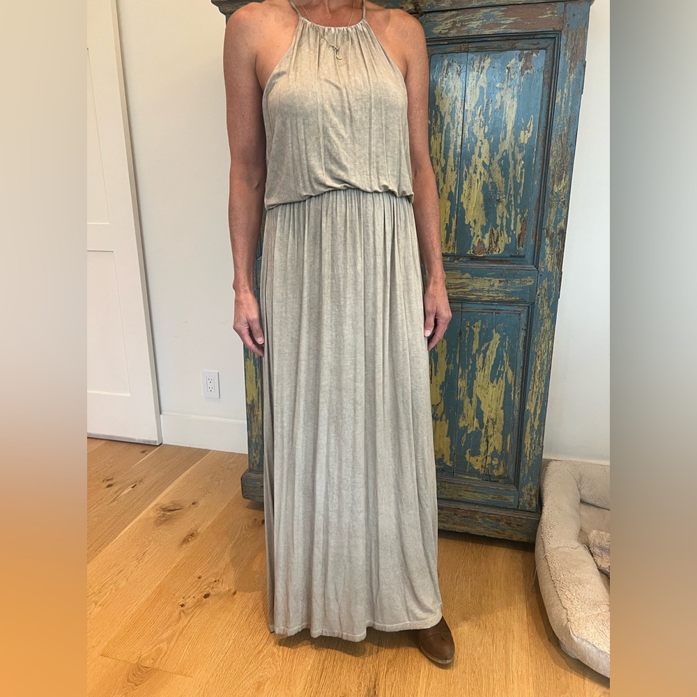 Allude Ecru Maxi Sundress